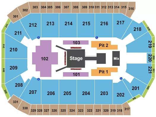 seating chart for Rio Rancho Events Center - Fuerza Regida - eventticketscenter.com