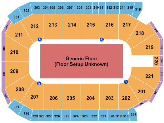 seating chart for Rio Rancho Events Center - Generic Floor - eventticketscenter.com