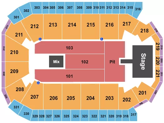 seating chart for Rio Rancho Events Center - Parker McCollum - eventticketscenter.com