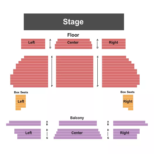 seating chart for Santa Clarita Performing Arts Center At College of the Canyons - Endstage 2 - eventticketscenter.com