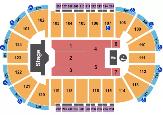 seating chart for Santander Arena - Aventura - eventticketscenter.com