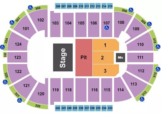 seating chart for Santander Arena - Blessd - eventticketscenter.com