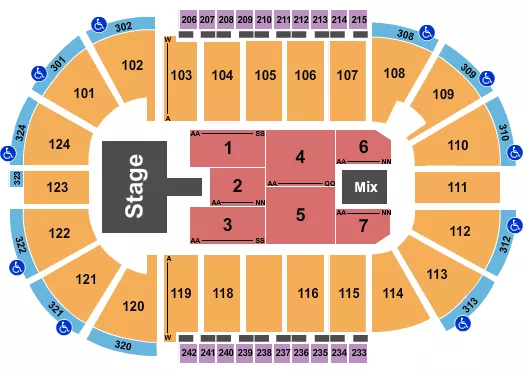 seating chart for Santander Arena - Don Omar - eventticketscenter.com