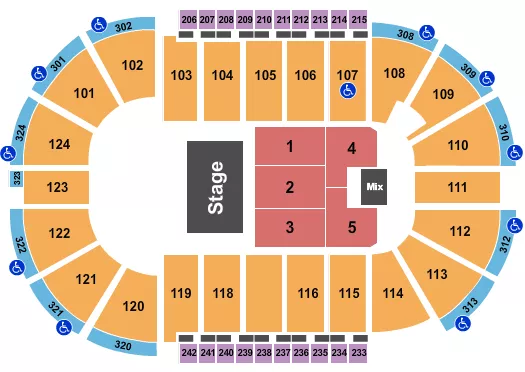 seating chart for Santander Arena - Endstage 8B - eventticketscenter.com