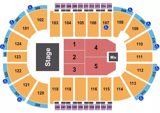 seating chart for Santander Arena - Endstage 8 - eventticketscenter.com