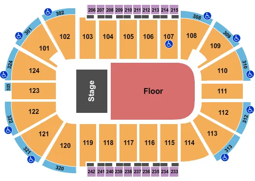 seating chart for Santander Arena - End Stage GA 2 - eventticketscenter.com