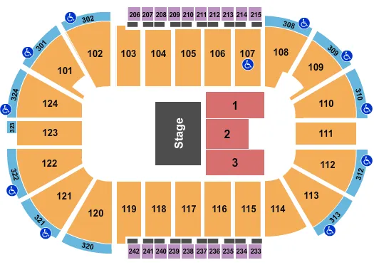 seating chart for Santander Arena - Half House-2 - eventticketscenter.com