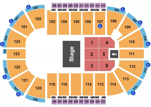 seating chart for Santander Arena - Half House RSV - eventticketscenter.com