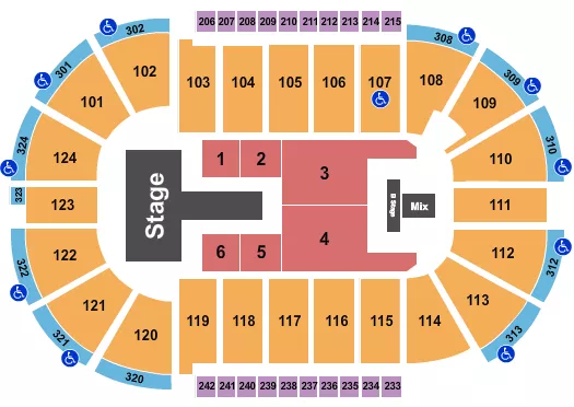 seating chart for Santander Arena - J Balvin - eventticketscenter.com