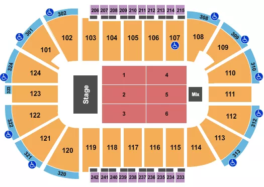 seating chart for Santander Arena - Jeff Dunham - eventticketscenter.com