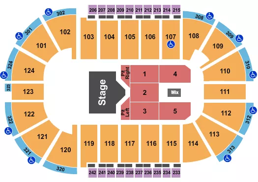 seating chart for Santander Arena - Koe Wetzel - eventticketscenter.com