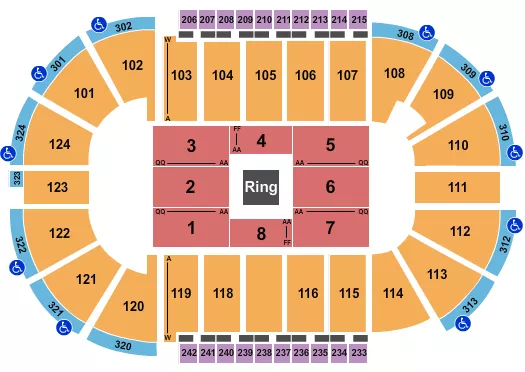 seating chart for Santander Arena - MMA - eventticketscenter.com