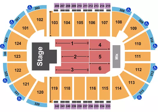 seating chart for Santander Arena - Omar Courtz - eventticketscenter.com