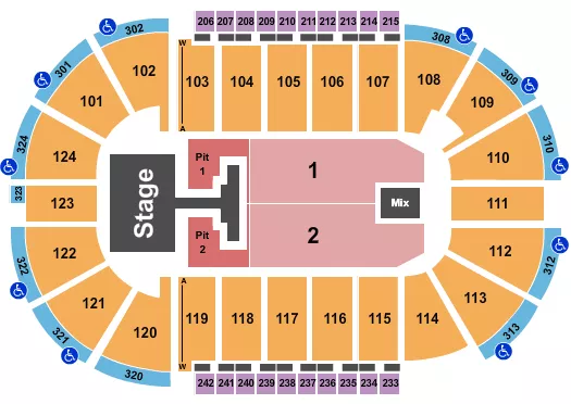 seating chart for Santander Arena - Ricardo Arjona - eventticketscenter.com