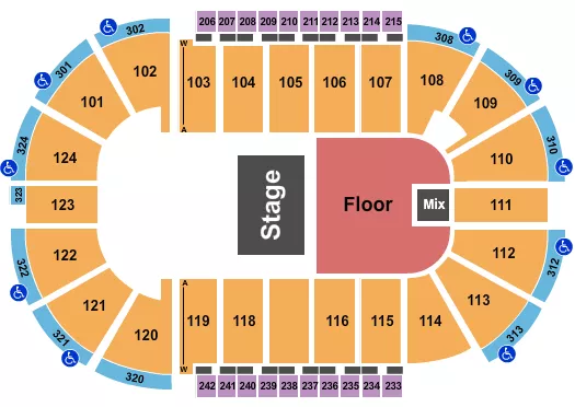 seating chart for Santander Arena - Ryan Castro - eventticketscenter.com