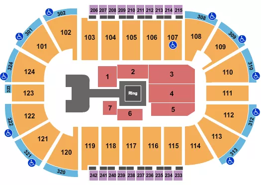 seating chart for Santander Arena - Wrestling - eventticketscenter.com