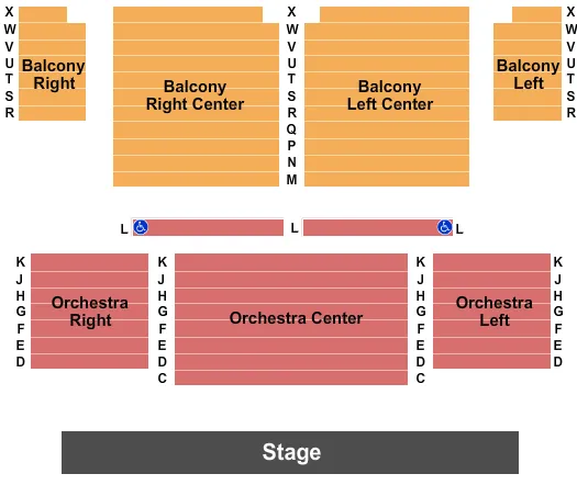seating chart for Saratoga Performing Arts Center - Little Theater - End Stage - eventticketscenter.com