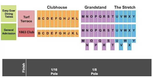 seating chart for Saratoga Race Course - Race - eventticketscenter.com