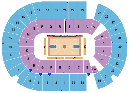 seating chart for SaskTel Centre - Basketball Globetrotters - eventticketscenter.com