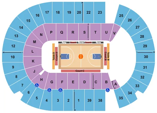 seating chart for SaskTel Centre - Basketball 2 - eventticketscenter.com