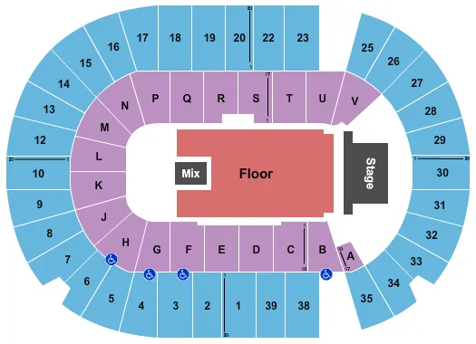 seating chart for SaskTel Centre - Bryan Adams - eventticketscenter.com