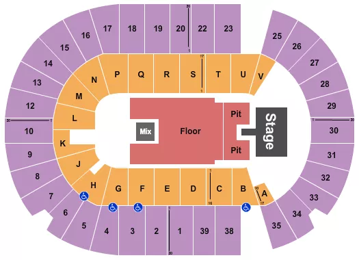 seating chart for SaskTel Centre - Cody Johnson - eventticketscenter.com