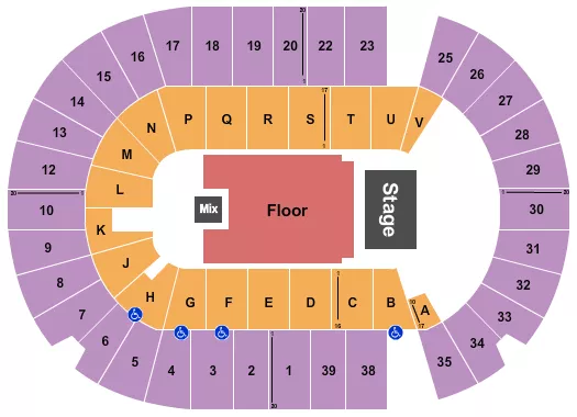 seating chart for SaskTel Centre - Endstage 5 - eventticketscenter.com