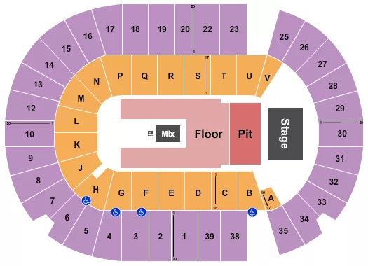 seating chart for SaskTel Centre - Noah Kahan - eventticketscenter.com