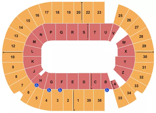 seating chart for SaskTel Centre - Open Floor 2 - eventticketscenter.com