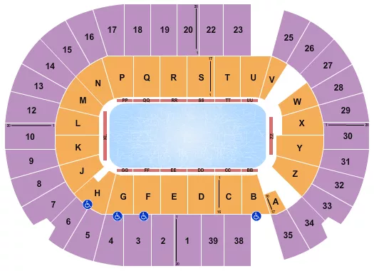 seating chart for SaskTel Centre - Stars On Ice - eventticketscenter.com