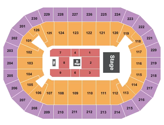 seating chart for Save Mart Center - Air1 Worship Now - eventticketscenter.com