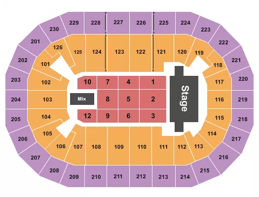seating chart for Save Mart Center - Endstage 10 - eventticketscenter.com