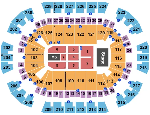 seating chart for Save Mart Center - Endstage 3 - eventticketscenter.com