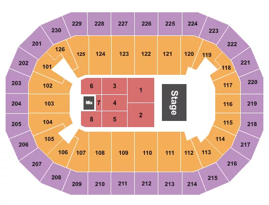 seating chart for Save Mart Center - Endstage 8 - eventticketscenter.com