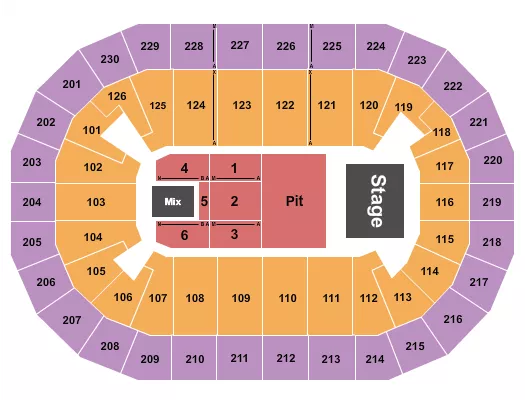 seating chart for Save Mart Center - Endstage GA Pit 2 - eventticketscenter.com