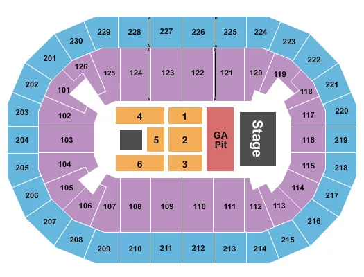 seating chart for Save Mart Center - Endstage GA Pit 3 - eventticketscenter.com