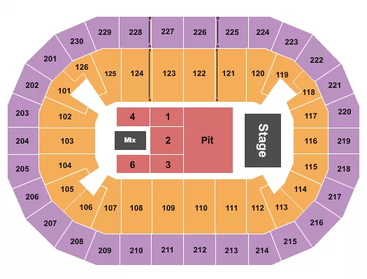 seating chart for Save Mart Center - Endstage GA Pit - eventticketscenter.com