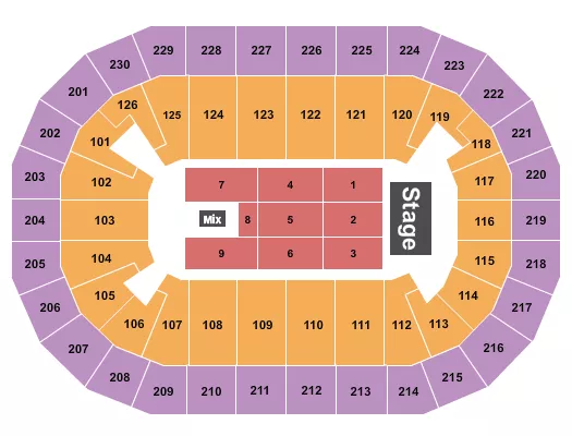 seating chart for Save Mart Center - Endstage 7 - eventticketscenter.com