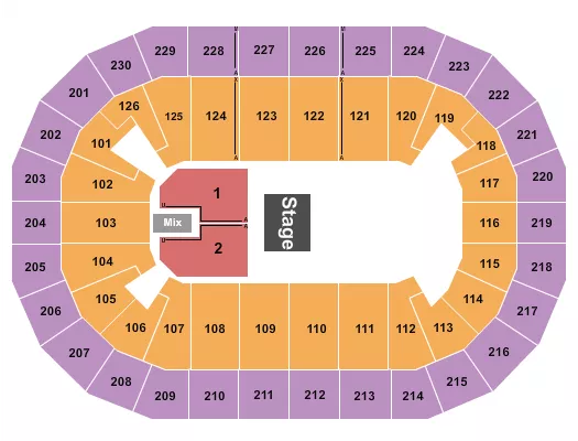 seating chart for Save Mart Center - Half House 2 - eventticketscenter.com
