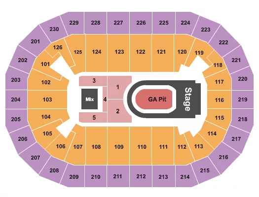 seating chart for Save Mart Center - Kane Brown - eventticketscenter.com