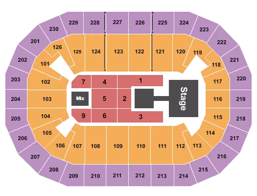 seating chart for Save Mart Center - Peso Pluma - eventticketscenter.com