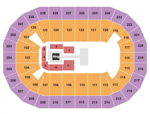 seating chart for Save Mart Center - Wrestling - AEW - eventticketscenter.com