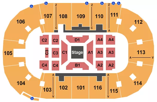 seating chart for Save On Foods Memorial Centre - Center Stage - eventticketscenter.com