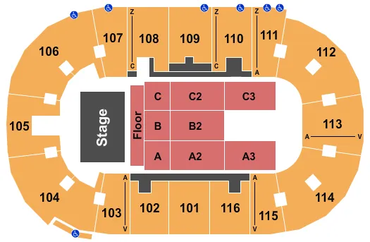 seating chart for Save On Foods Memorial Centre - Endstage 2 - eventticketscenter.com