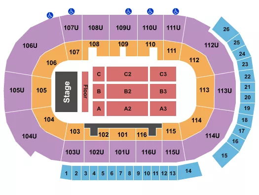 seating chart for Save On Foods Memorial Centre - Endstage 4 - eventticketscenter.com