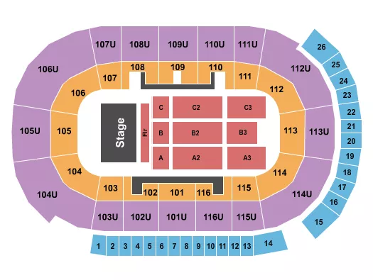 seating chart for Save On Foods Memorial Centre - Endstage 8 - eventticketscenter.com