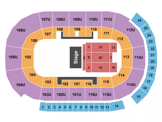 seating chart for Save On Foods Memorial Centre - Endstage 9 - eventticketscenter.com