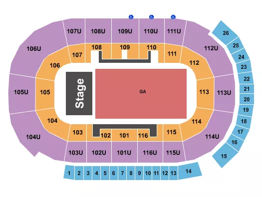 seating chart for Save On Foods Memorial Centre - Endstage GA Floor - eventticketscenter.com