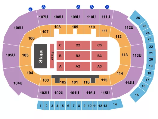 seating chart for Save On Foods Memorial Centre - ZZ Top - eventticketscenter.com