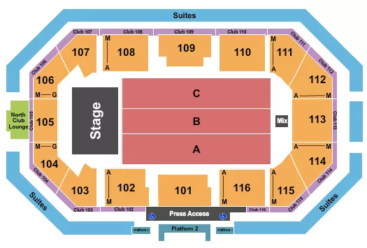 seating chart for Scheels Arena - Endstage 3 - eventticketscenter.com